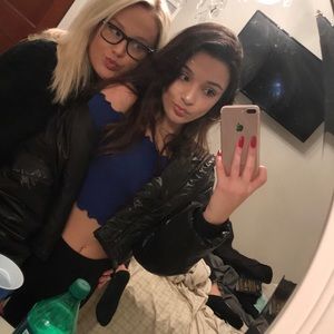 Faux leather jacket PRETTYLITTLETHING